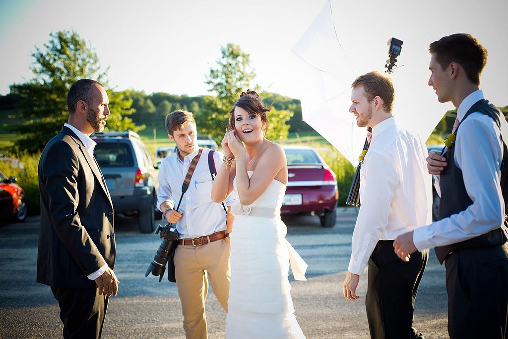 Carter Oswood photographing a wedding